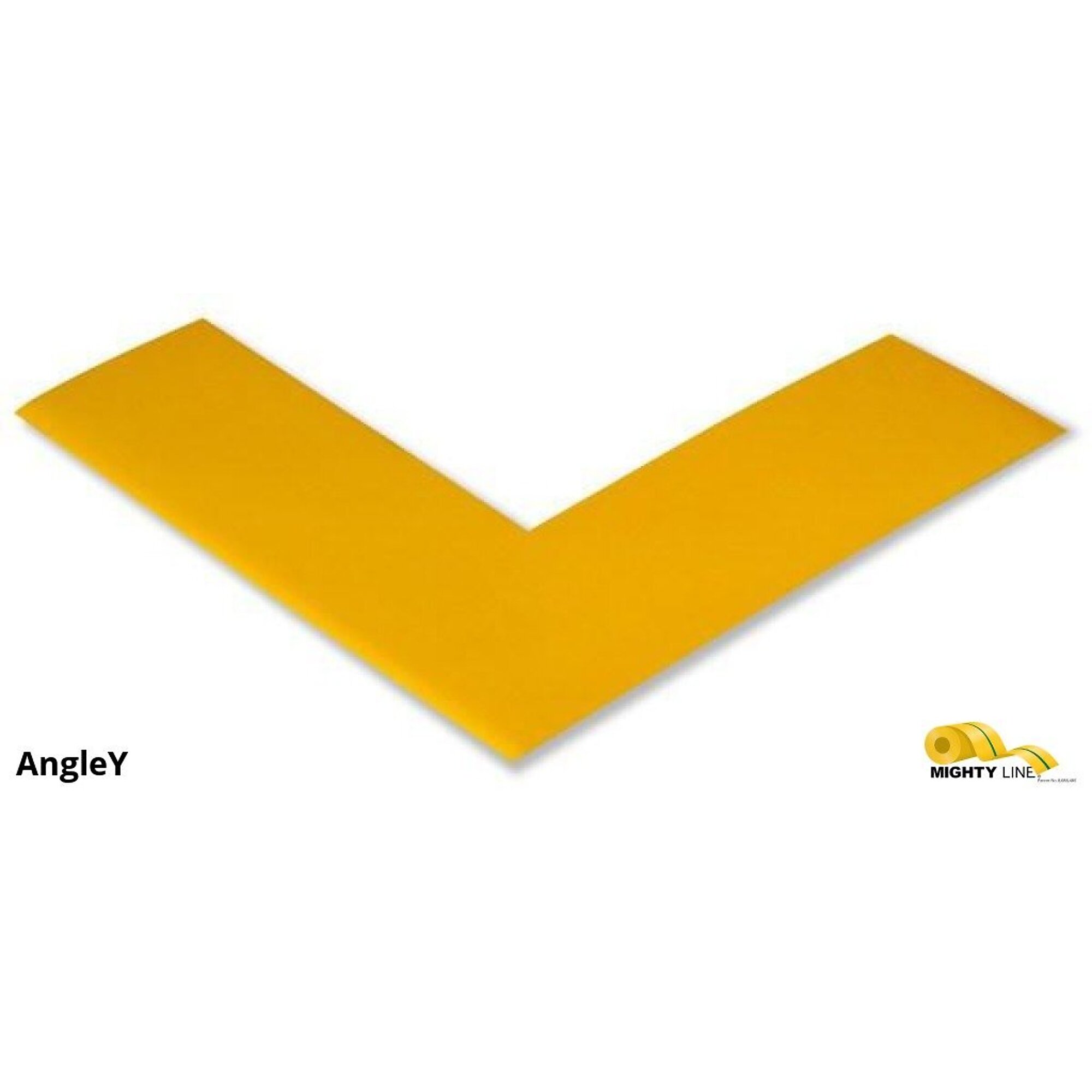 Mighty Line Solid Yellow Angles — 2in. Wide, 6in. x 6in. x 2in., 50 Mil Thick, Pack of 100, Model# AngleY